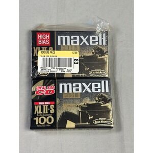 Maxell XLII-S 100 High Bias Type II Audio Cassette Tapes 2-Pack Sealed Vintage